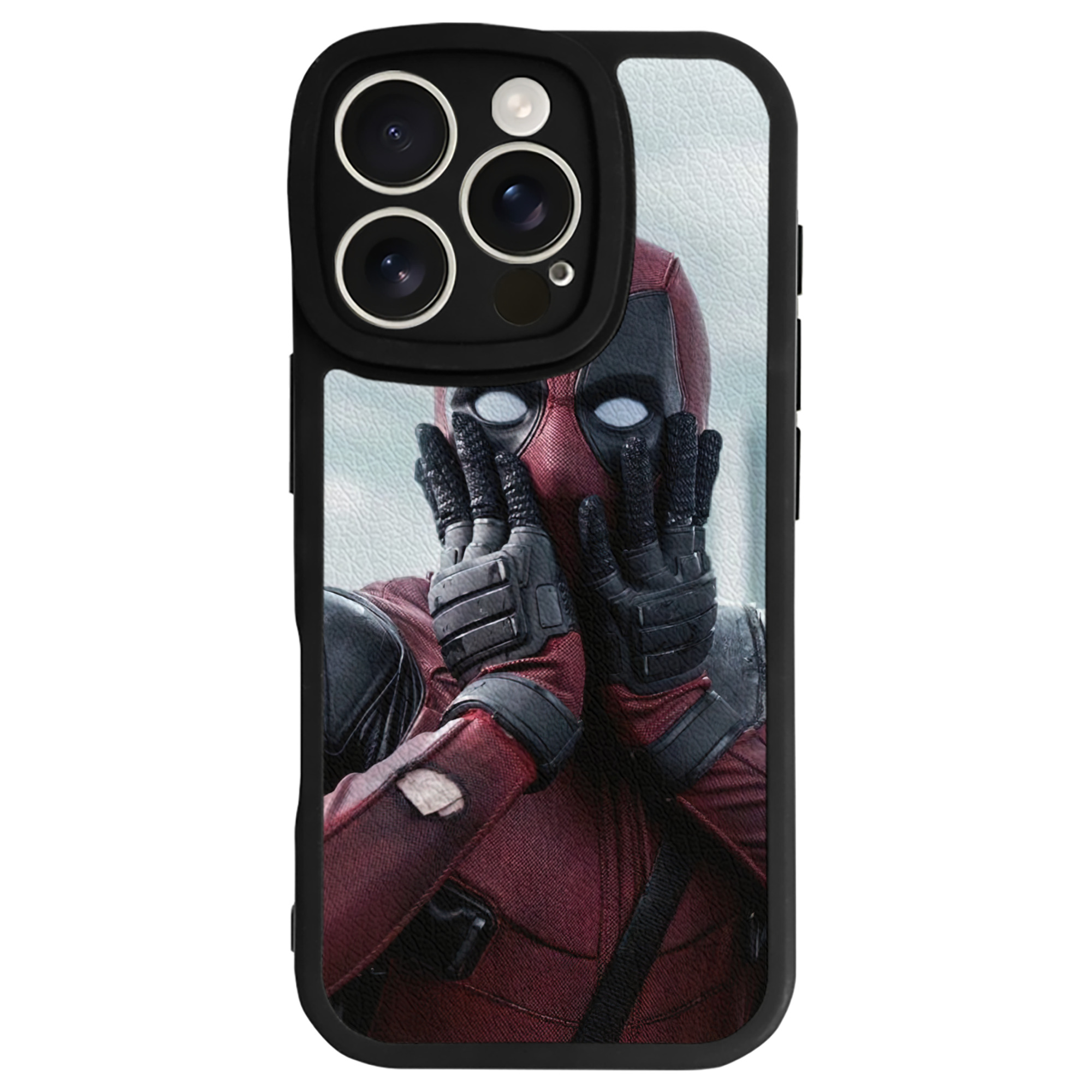 （画像用） Deadpool デッドプール 【iPhone 16シリーズ対応】シリコンスマホケース（レザー調） 材質：シリコン